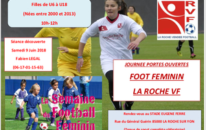 FÉMININES : JOURNÉE PORTES OUVERTES À LA ROCHE VF