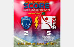 Match de préparation 3 : Vendée Poiré Football 2-5 La Roche VF