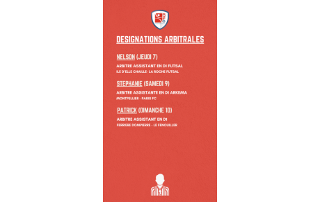 DesIGNATIONS ARBITRALES !